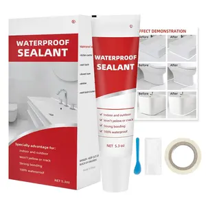 Caulk for Kitchen & Bathroom   Sealant for Interior and Exterior Use, Stronger Adhesion Shrink & Crack Proof - 5.3 oz White