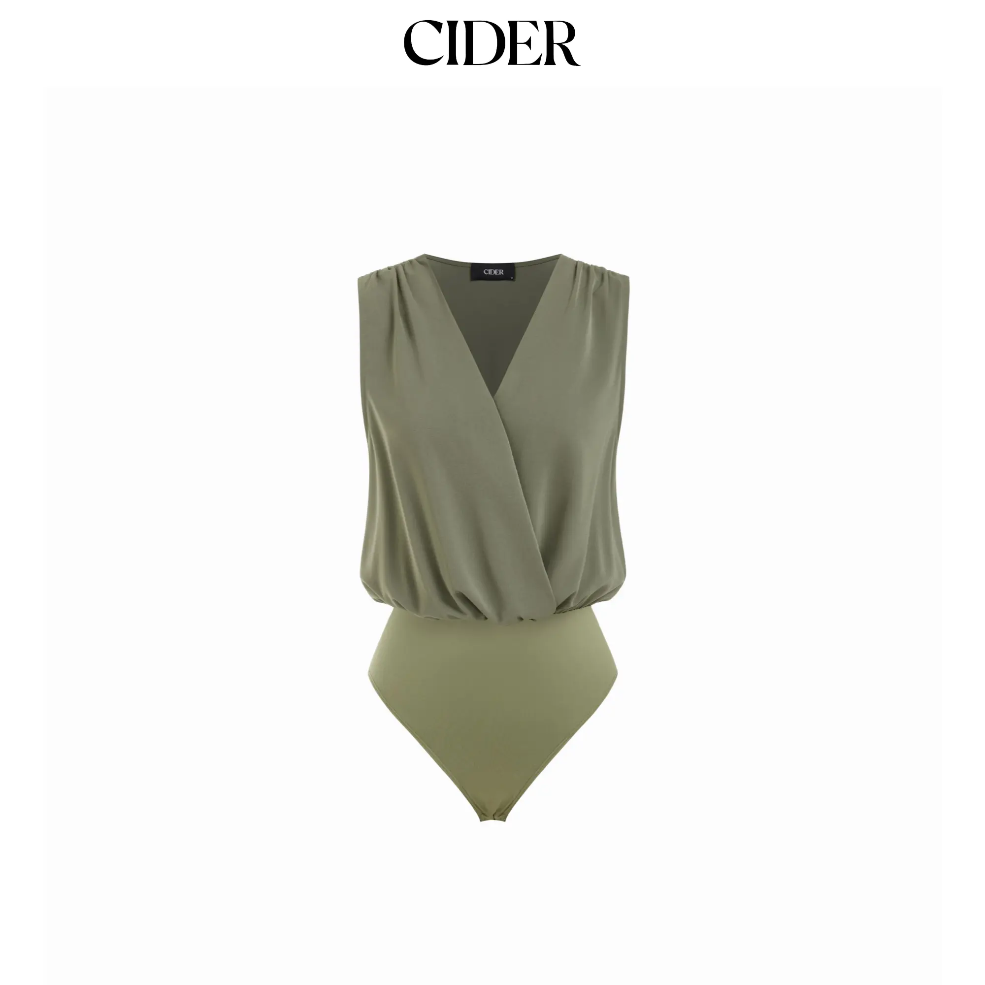 Cider V-Neck Ruched Shirt Romper SummerFinds