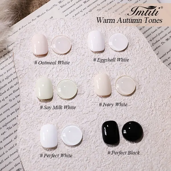 IMTITI Minimalist Solid Color LED Polish (10ml) - Quick Dry, Long-Lasting, Toxin-Free for Nail Art, Soft Milky White, Versatile All-Season, Beginner-Friendly UV-Free for Women home decor ruber soak-off