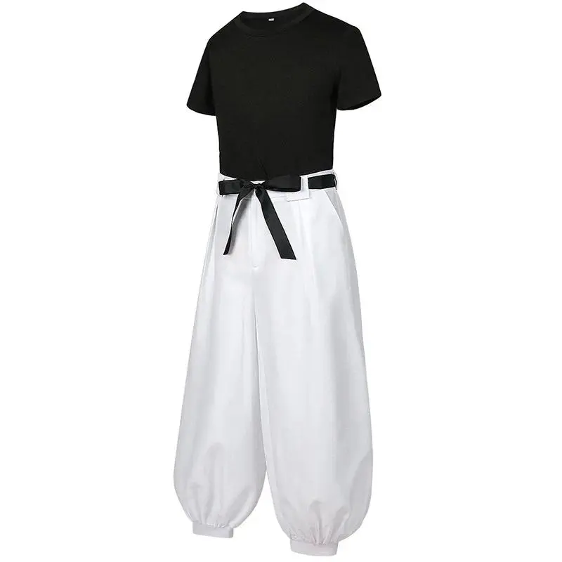 Jujutsu JJK Manga Anime Fushiguro Toji Satoru Gojo Cosplay Costume Wig T-shirt Pants Rose Net Halloween Christmas Costume