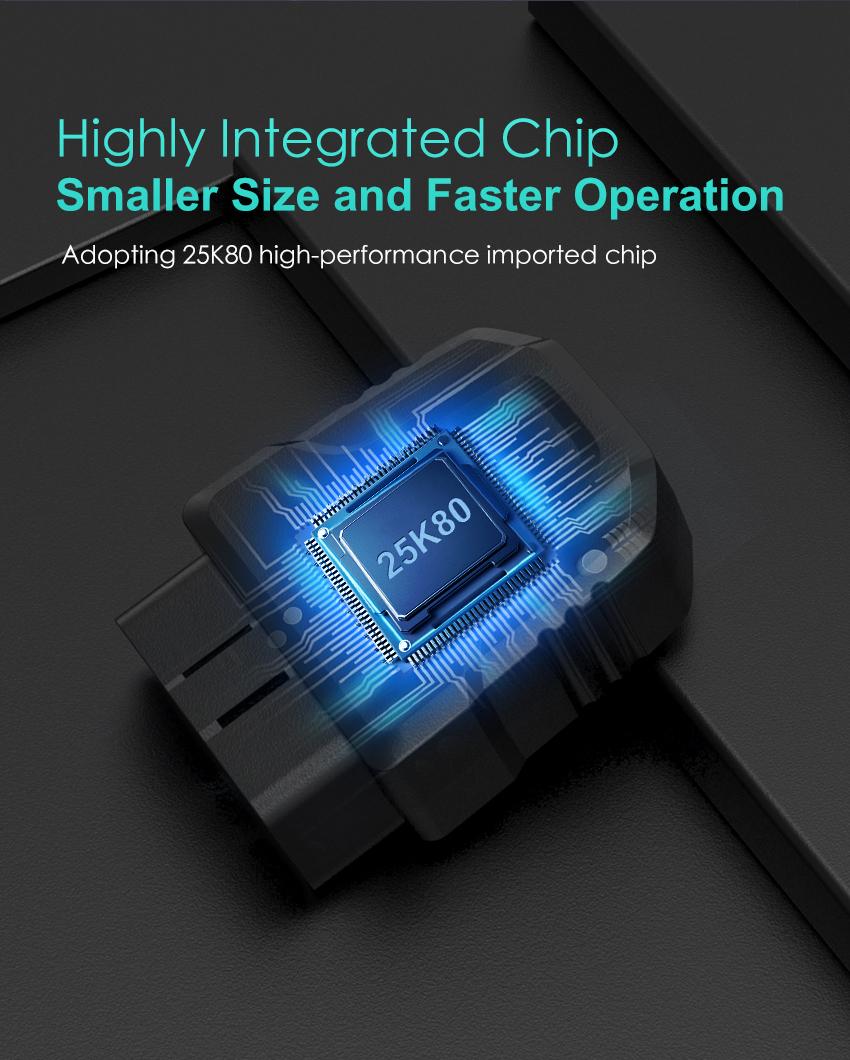 OBD2 Scanner Bluetooth Wireless Full System Diagnostic Tool, 8+ Hot Reset, Bi-directional Control for iOS & Android