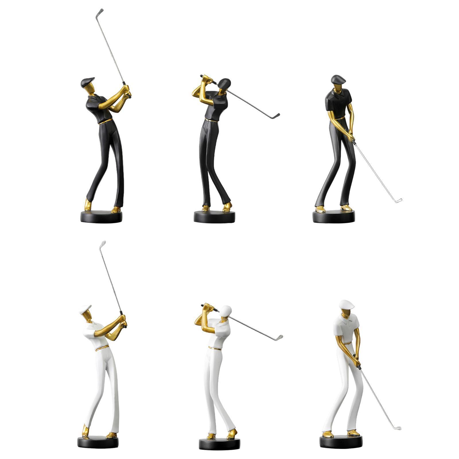 Golf Figurine Statue Golfer Decoration Ornament,Table Centerpiece,Resin Arts Sculpture for Office Living Room Golf Lover Gift