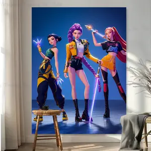 Cute Anime Wall Tapestry, Sweet and Adorable Style, Perfect for Living Room Bedroom Dormitory, Home Decor, Holiday Party Fashion Decoration