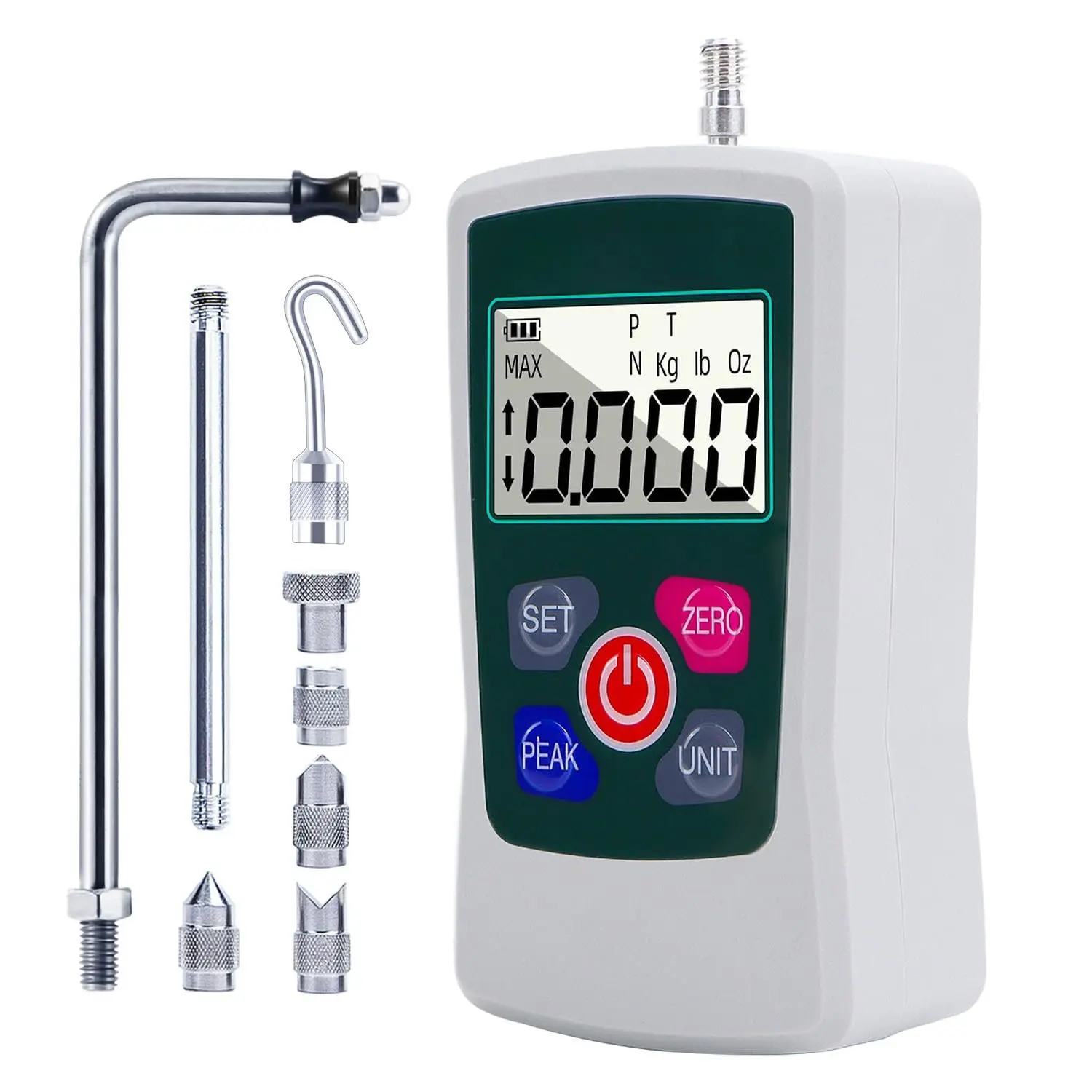 500N Digital Force Gauge High-Precision Trigger Pull Gauge for Tension & Compression Testing (N, kg, lb, oz) Push-Pull Meter with Real-Time//First  Modesfor Quality Control & Material Testing