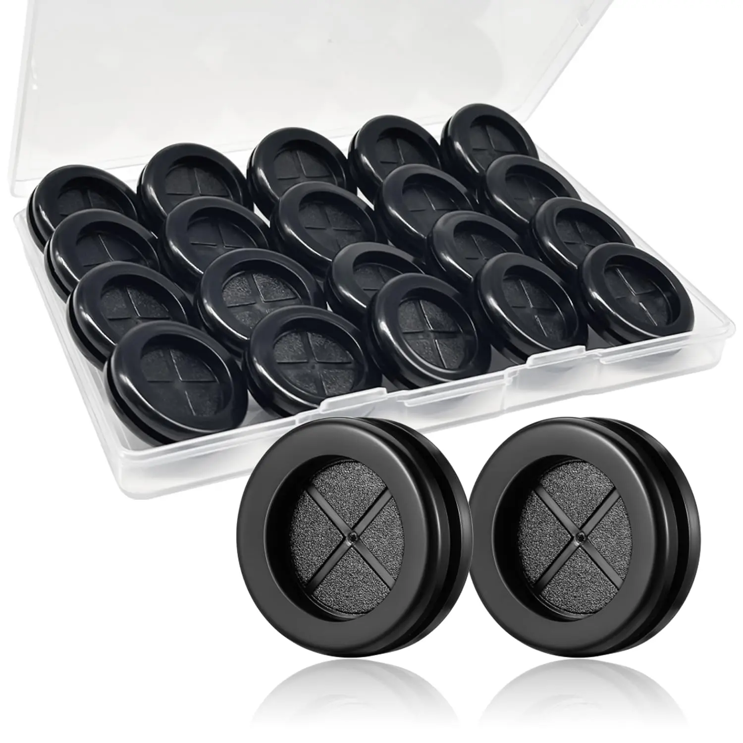 20 count /16” Firewall Rubber Grommets Double-Sided Hole Plugs for Wire Protection DD040-/16