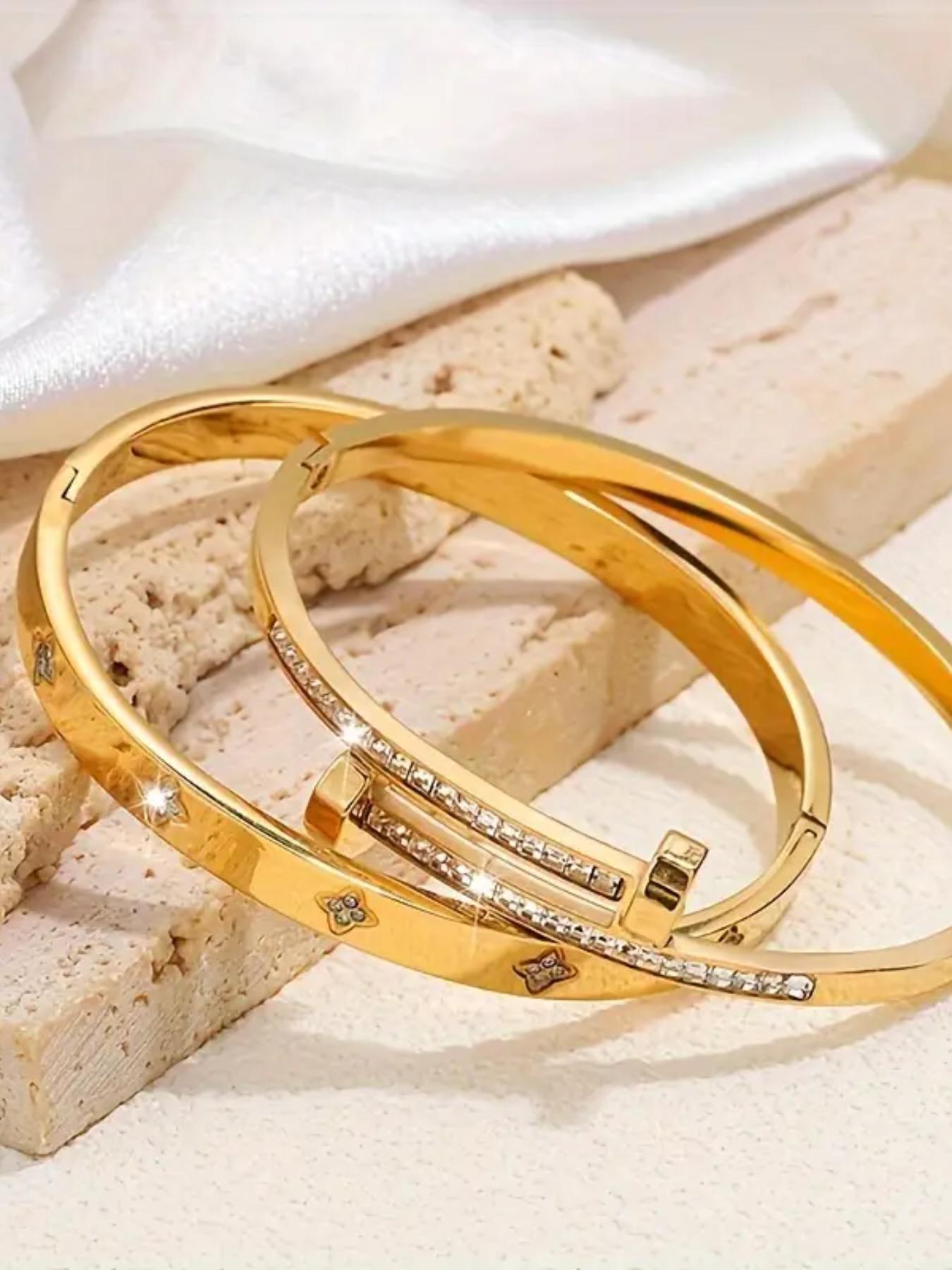 Fashionable Stainless Steel Bangle for Women & Men, Elegant Versatile Jewelry as a Gift, Classic Accessories for Daily Wear, Elegant Minimalist Bangle