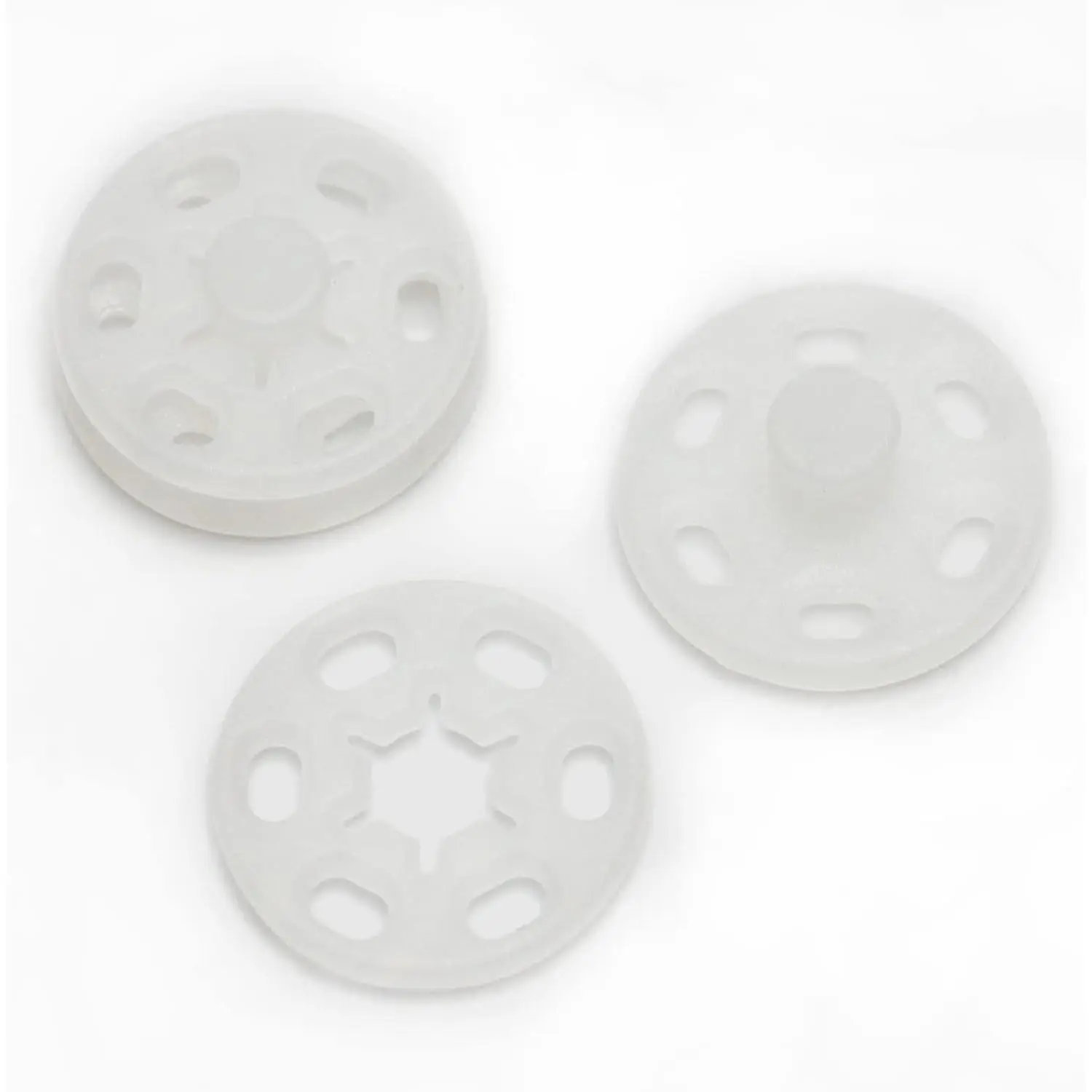 60 Sets Plastic Snap Fasteners Buttons Sew  Snaps for Clothing Crafts, Translucent (15mm/0.59in)