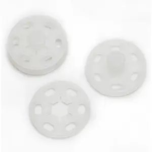 60 Sets Plastic Snap Fasteners Buttons Sew  Snaps for Clothing Crafts, Translucent (15mm/0.59in)