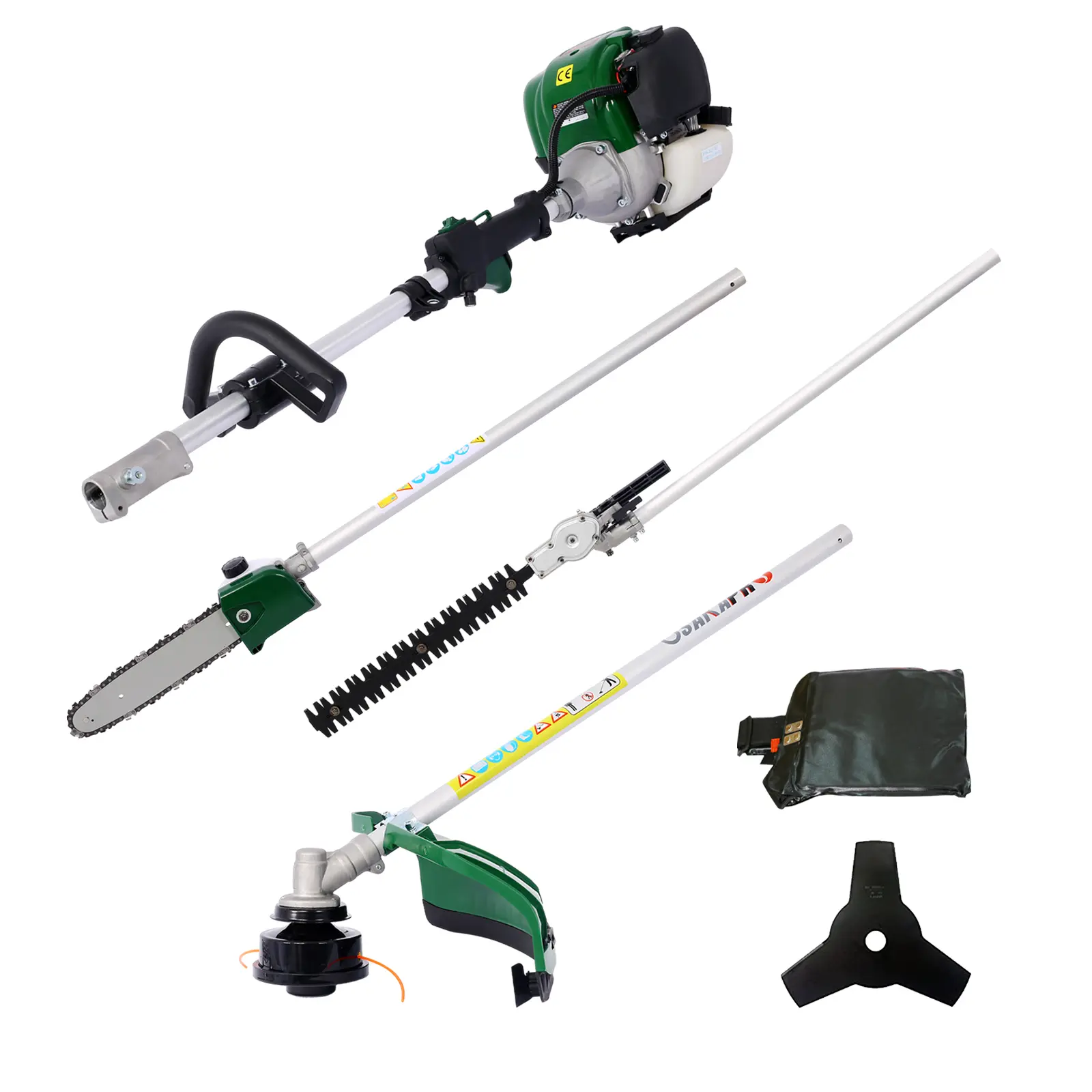 ARCH 4-in-1 Multi-Functional Gas Garden Tool System 38CC 4-Stroke EPA Compliant Pole Saw Hedge Trimmer Grass Trimmer Brush Cutter for Yard Lawn Landscaping Outdoor Power Equipment Set, Home Furniture and Household Product Search Terms