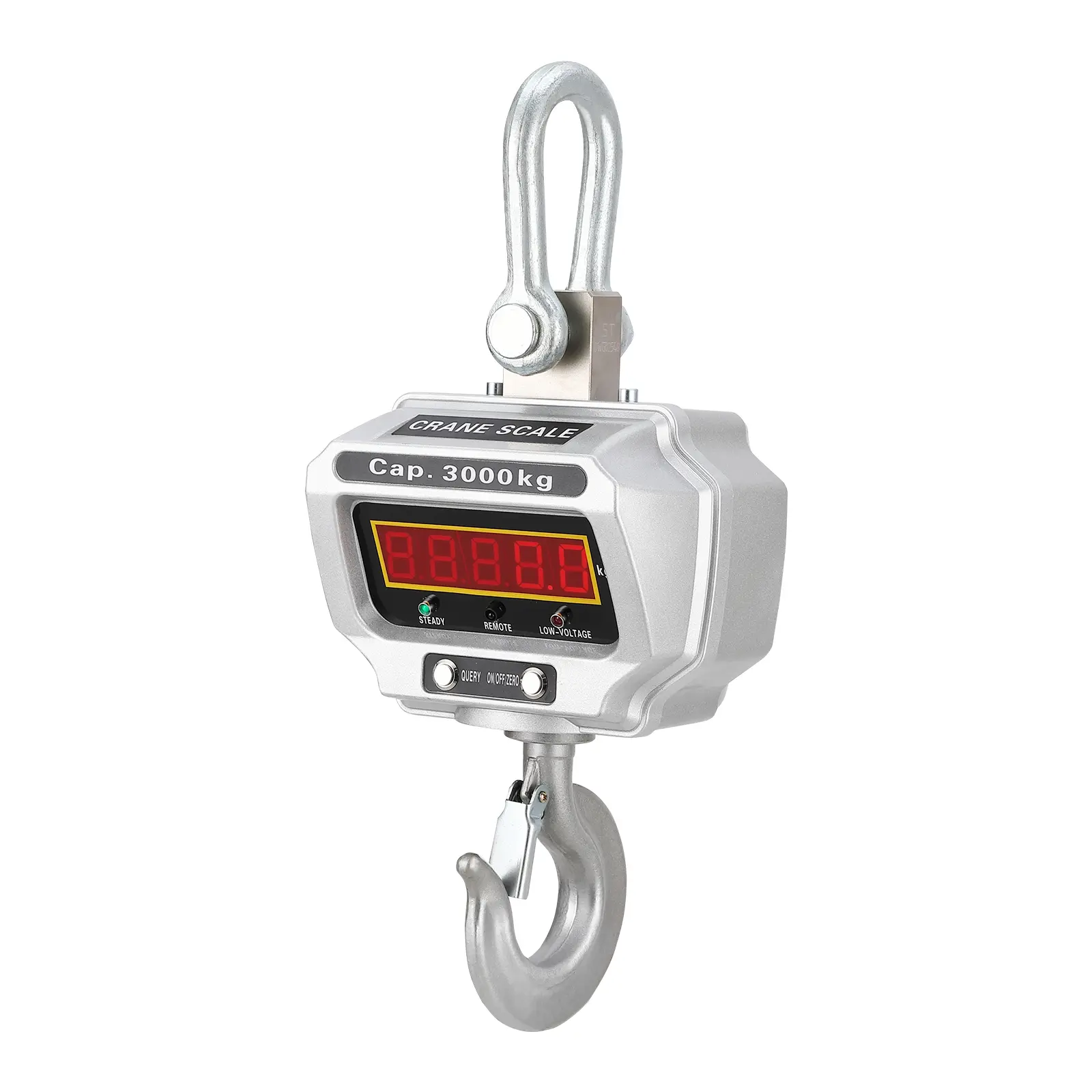 High Precision Heavy Duty Digital Crane Scale – Industrial Electronic Hanging Scale with Cast Aluminum Case, Hook, Remote Control, and Rechargeable Battery – Ideal for Construction, Factory, Farm