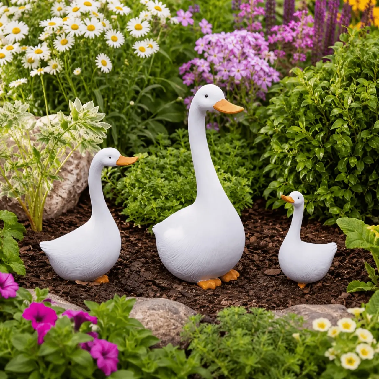 Art Deco porch goose resin ornament, perfect for porches, living rooms, bedrooms and tabletops. A stylish decoration for homes and offices, and a unique gift for holidays and birthdays