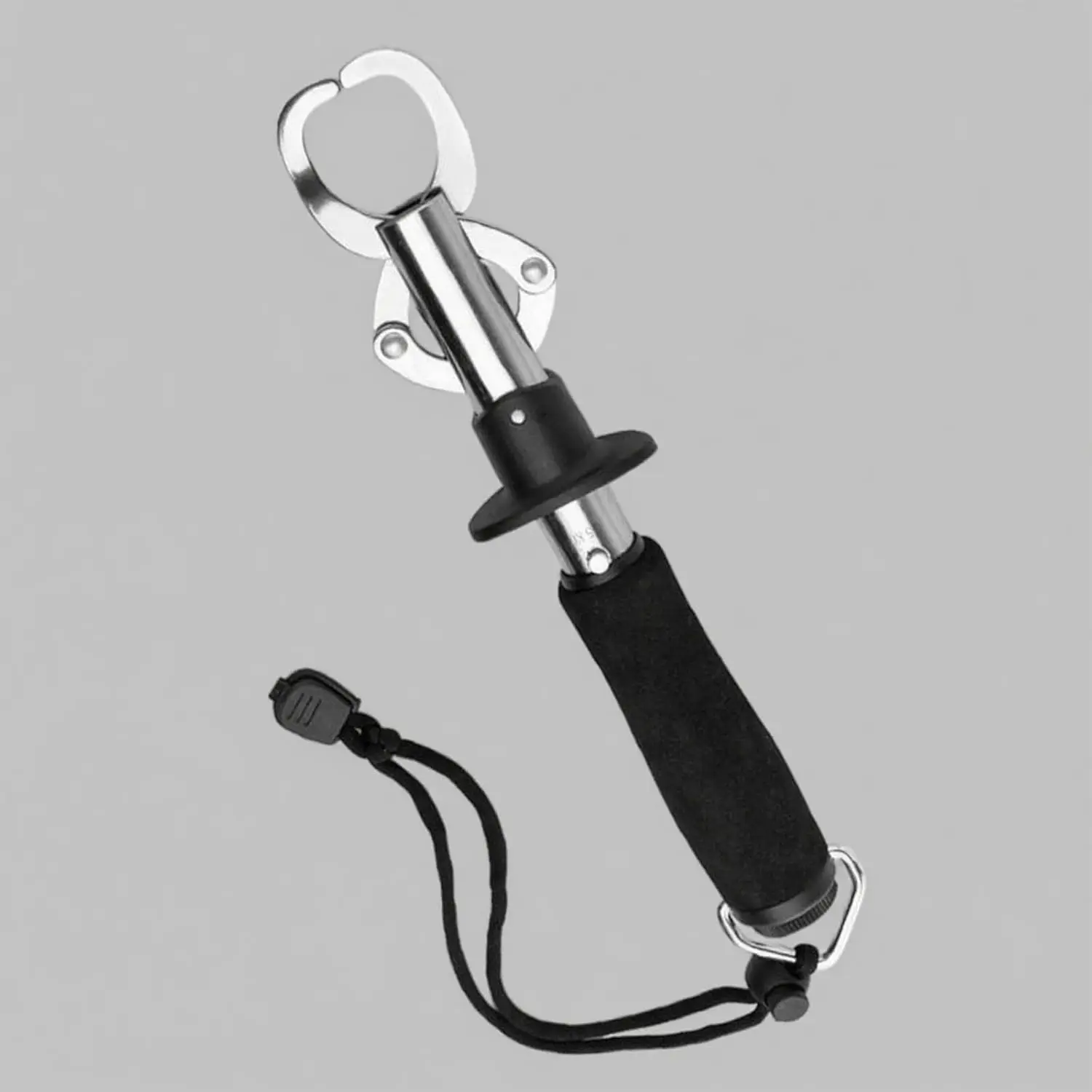 Fish Lip Gripper Scales Professional Fish Holder 304 Stainless Steel Grabber Large Fish Lip Grip Tool with 40 Pound Weight Scale Gift  Men (Black with Scales)