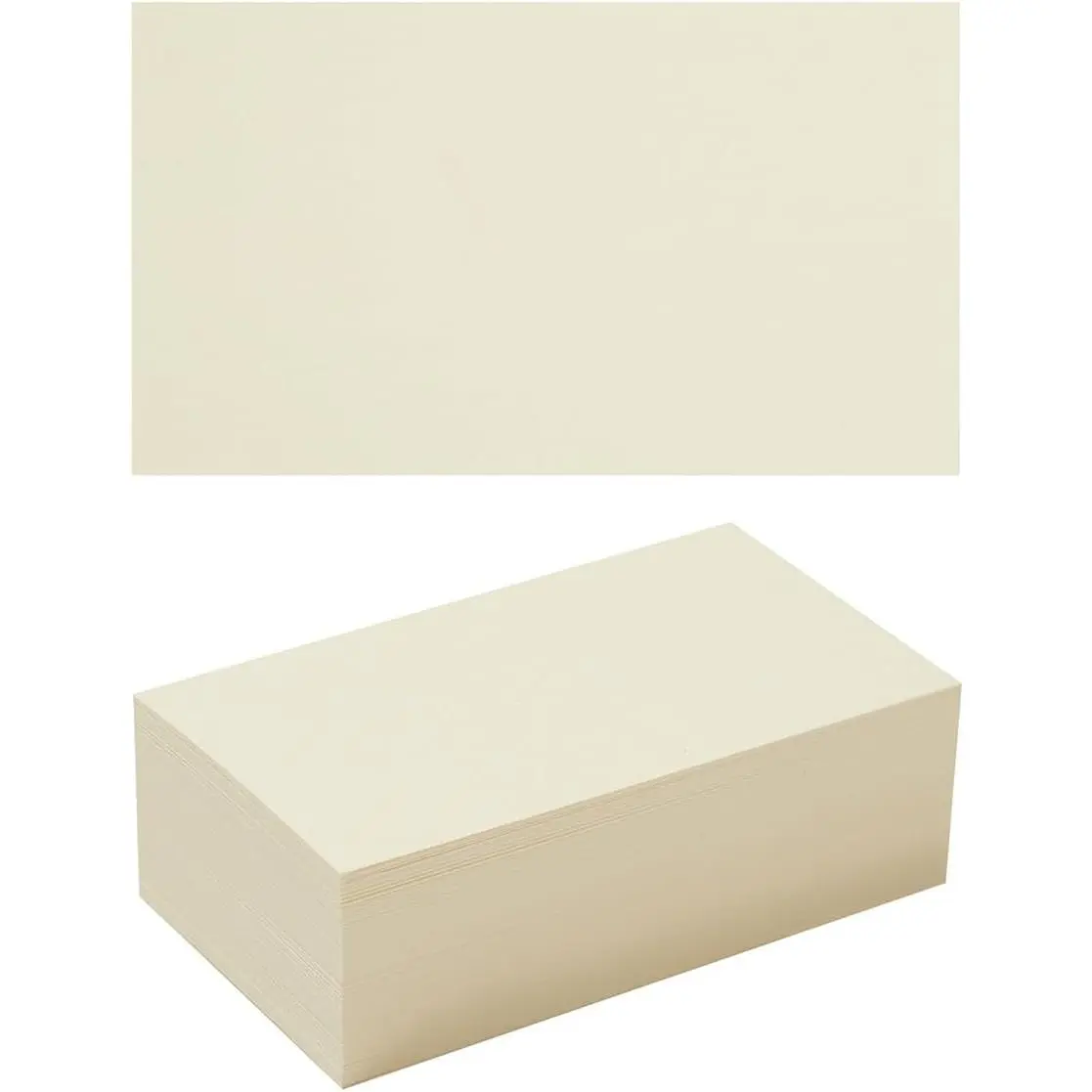 100 Pack Cardstock Blank Heavy Cards Stock, Cream, 3x5 inches | 250GSM Thick Paper, For Invitations, For Greeting Cards Making, For Postcards