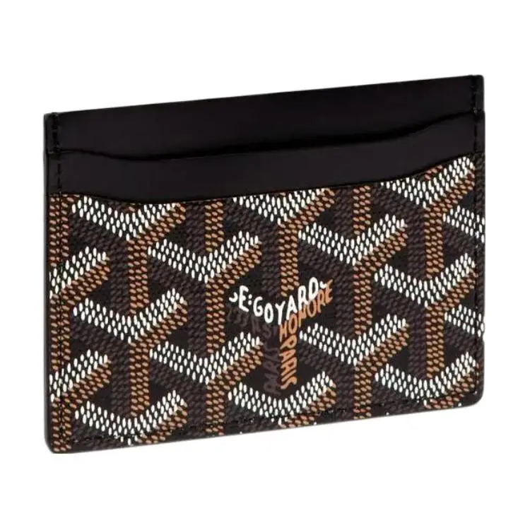 Goyard Saint-Sulpice Geometric Print Canvas and Calfskin Card Holder – Unisex Couple’s Style, 11 Colors
