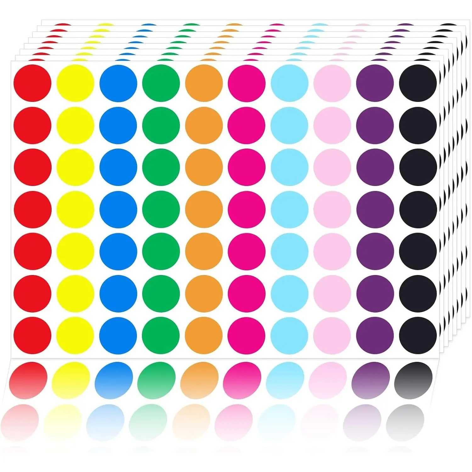 2800 PCS Colored Dot Stickers - 3/4" Round Circle Coding Labels | Strong Adhesion for Calendar Markers, Kindergarten Activities, Crafts, and Oil-Based Marker Writing