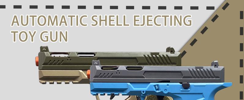 Automatic Shell Ejecting Toy Gun Pistol, Soft Bullet Toy Gun for Boys, Education Model Realistic Toy Pistol Shooting Game Toys Gifts Christmas Birthday for Kids 8+