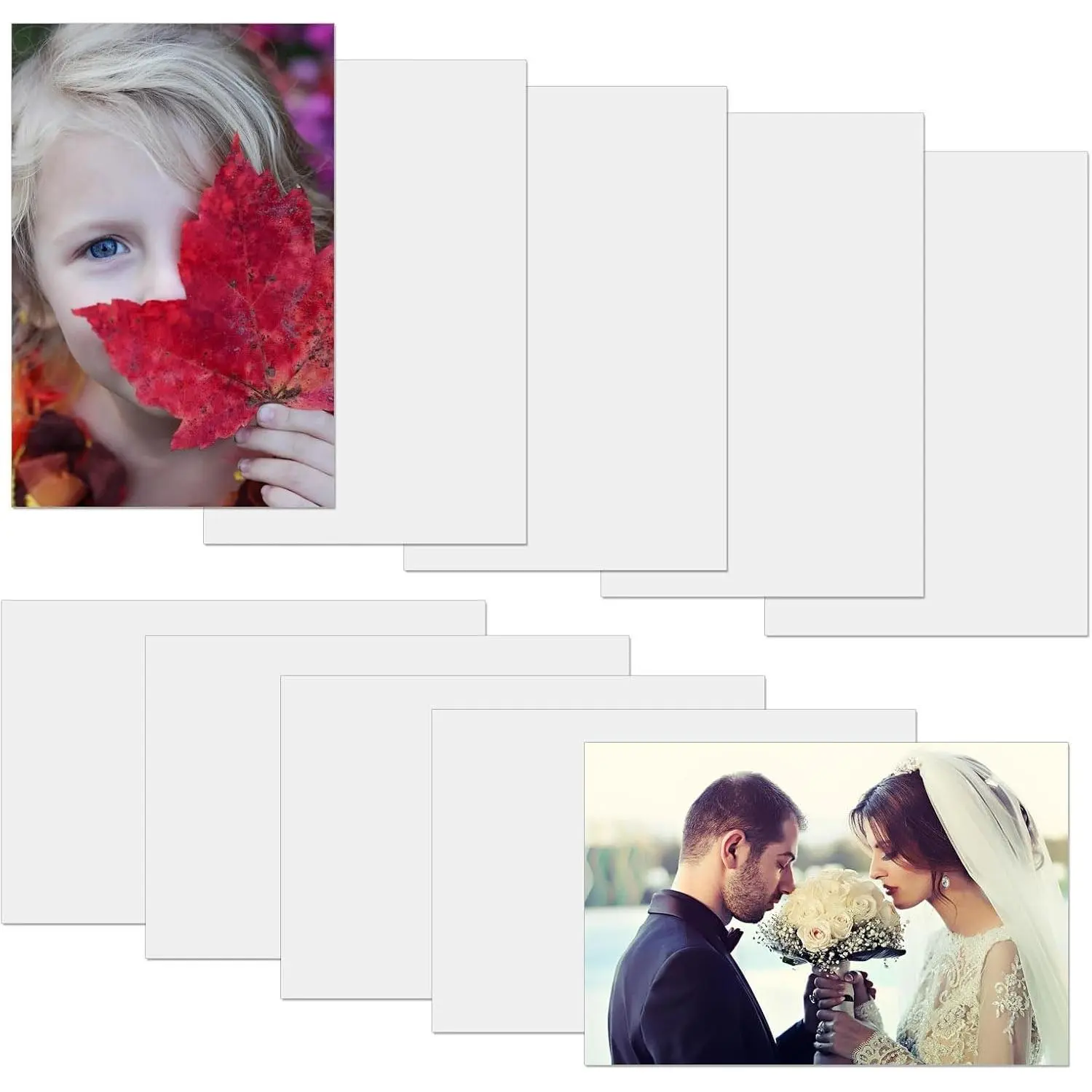 10 Pcs Sublimation Metal Photo Blanks 11"x17", Large Aluminum Sublimation Sign Blanks, 0.45mm Thick Aluminum Sheet Blank for DIY, Frame, Gifts, Wall Art, Home Decor