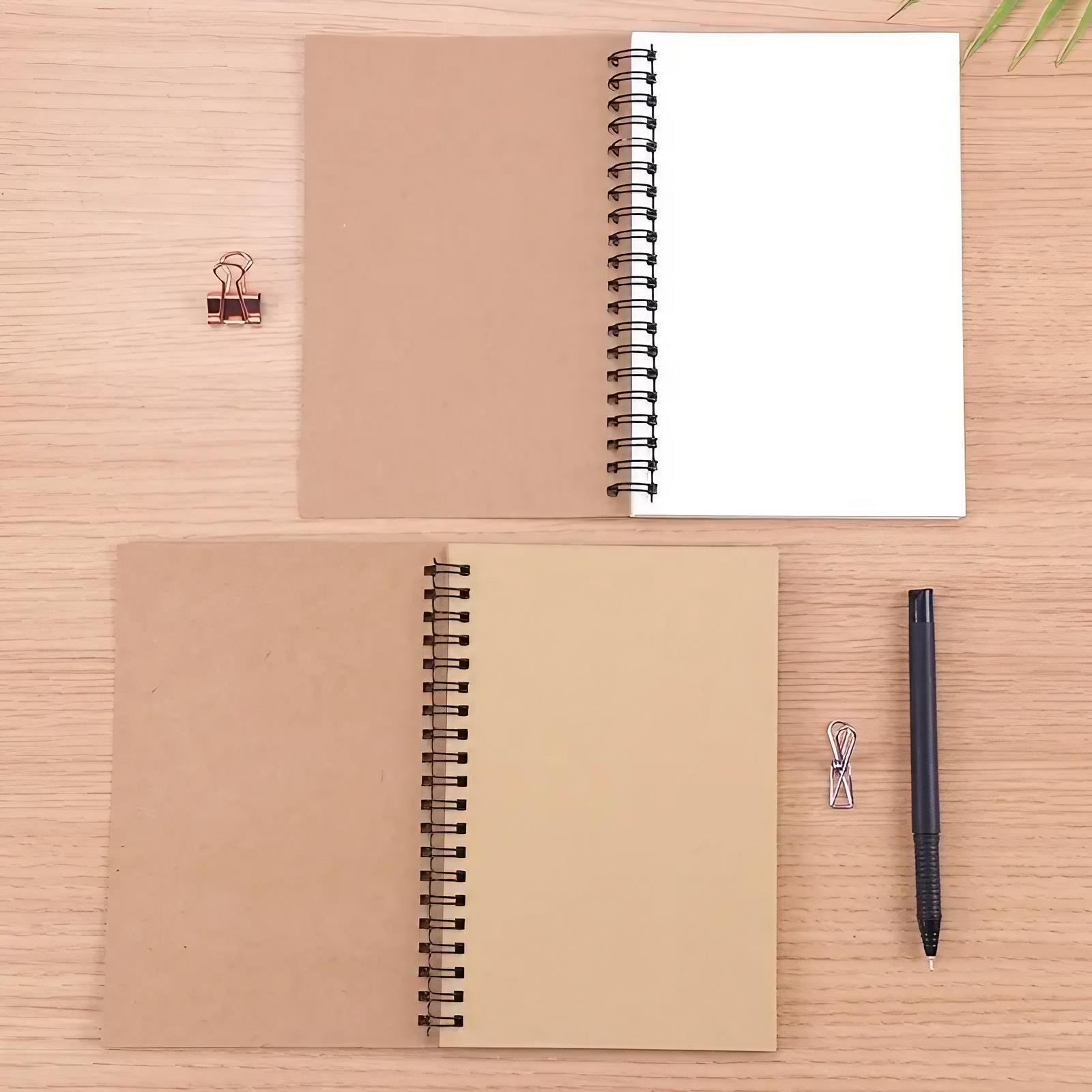 Spiral Notebook, 1 Count Blank Sketchbook Pad, Unlined Paper Notepad for Writing, Planning, Drawing and Journal Refill