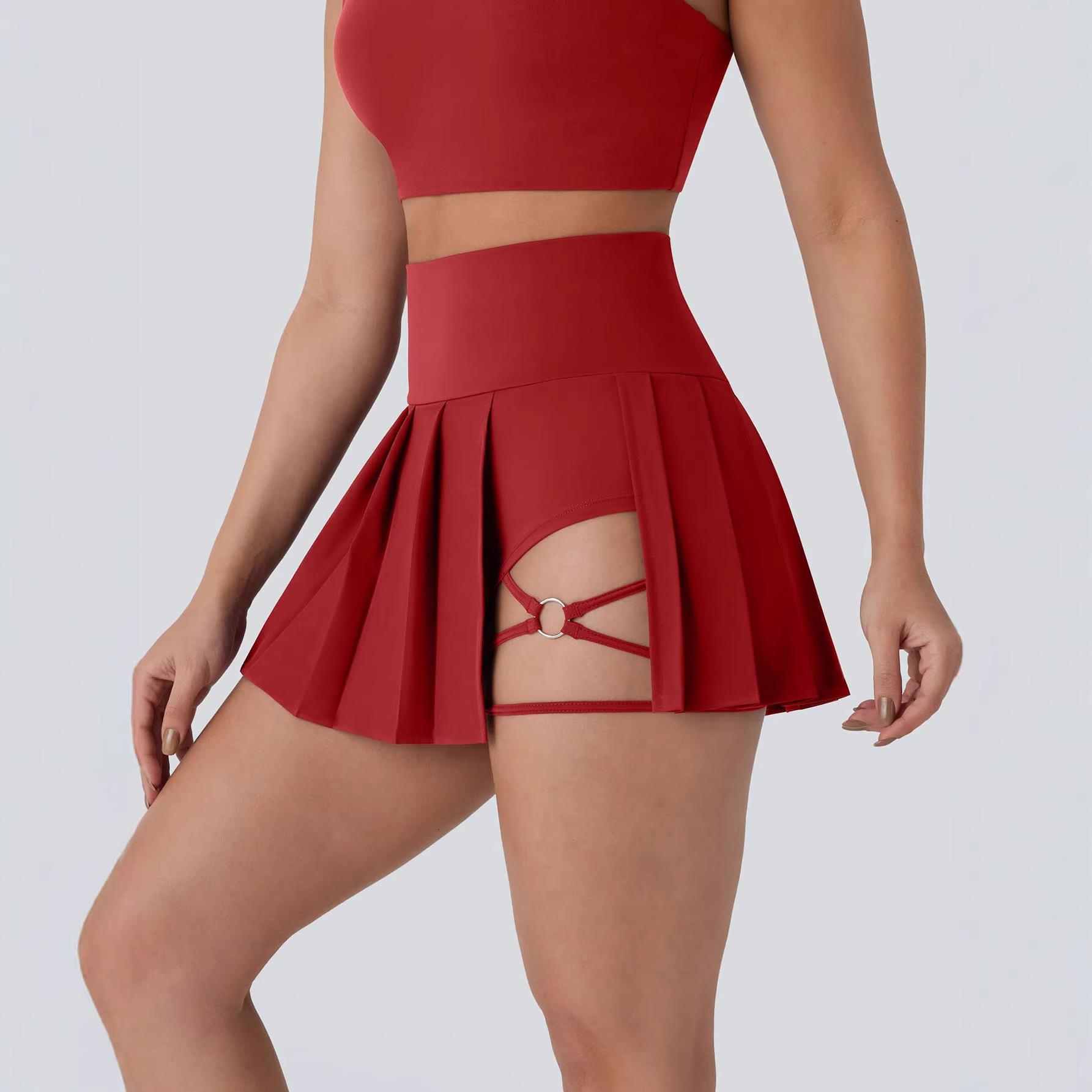 Irregular skirt 2026 outdoor sports casual comfortable versatile pleated skirt spot shorts biker thermal summer