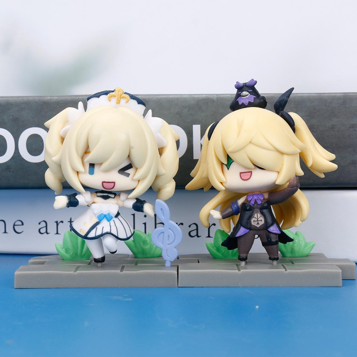 Genshin Impact Account Action Figure Anime Game Genshin Impact Keqing Amber Klee Mona Figma Figurine Model Toys