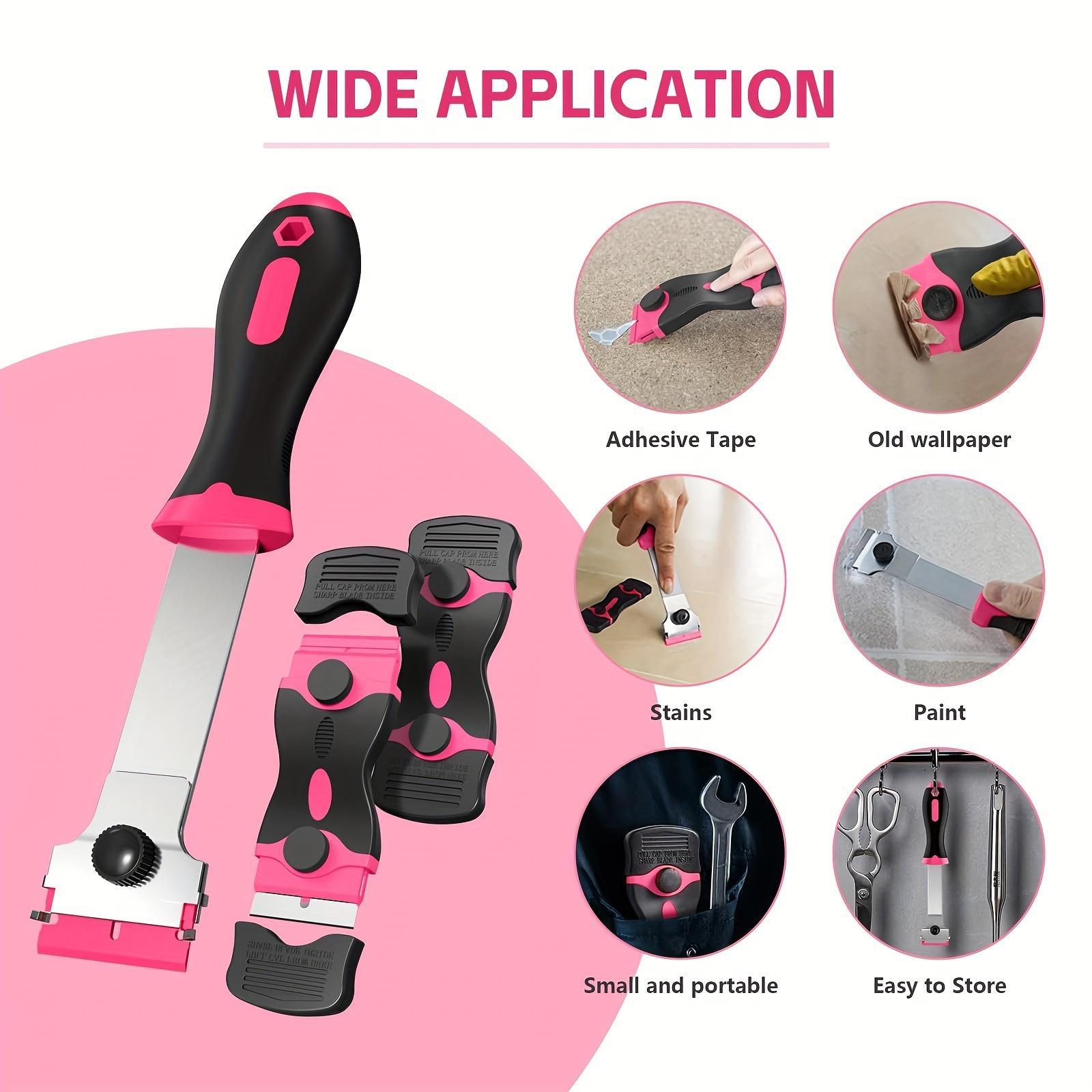 Multifunctional Scraper Tool, 1 Set Including 2 Counts Universal Scraper Tool with 20 Blades, Glass Scraper, Kitchen Fluid Cleaning Tool, Household Items, Home Cleaning Tool, Bathroom Accessory