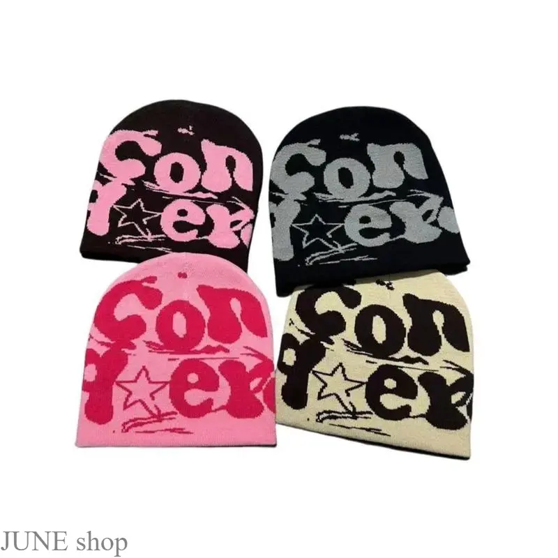 Unisex Y2K Letter Jacquard Knit Beanie, Thermal Soft Headwear Designed For Autumn And Winter Seasons, Street And Skate Style Hat Suitable For Daily Outings Long Distance Travel Urban Commuting And Various Outdoor Cold Weather Activities