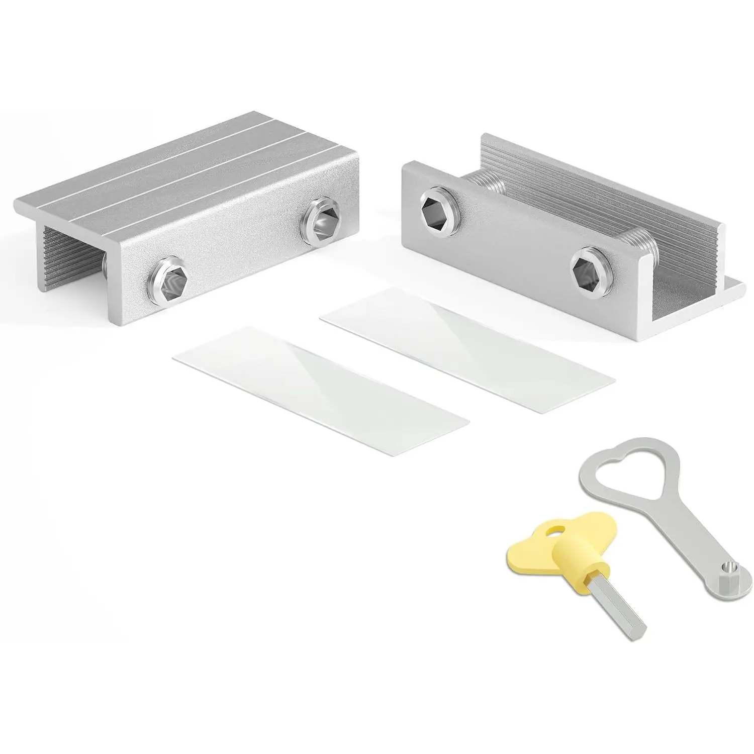 Sliding Window Locks 2 Pack, Adjustable  Window Stops,  | Fits horizontal & vertical sliding windows. Solid metal  safety latch blocks break-ins for , apartment, office & RV