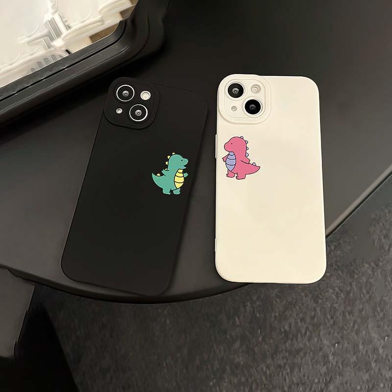 Cute Dinosaur Pattern Phone Case, 2 Counts TPU Anti-drop Phone Protective Cover, Phone Accessories Compatible with iPhone 11 12 13 14 15 16 Pro Max