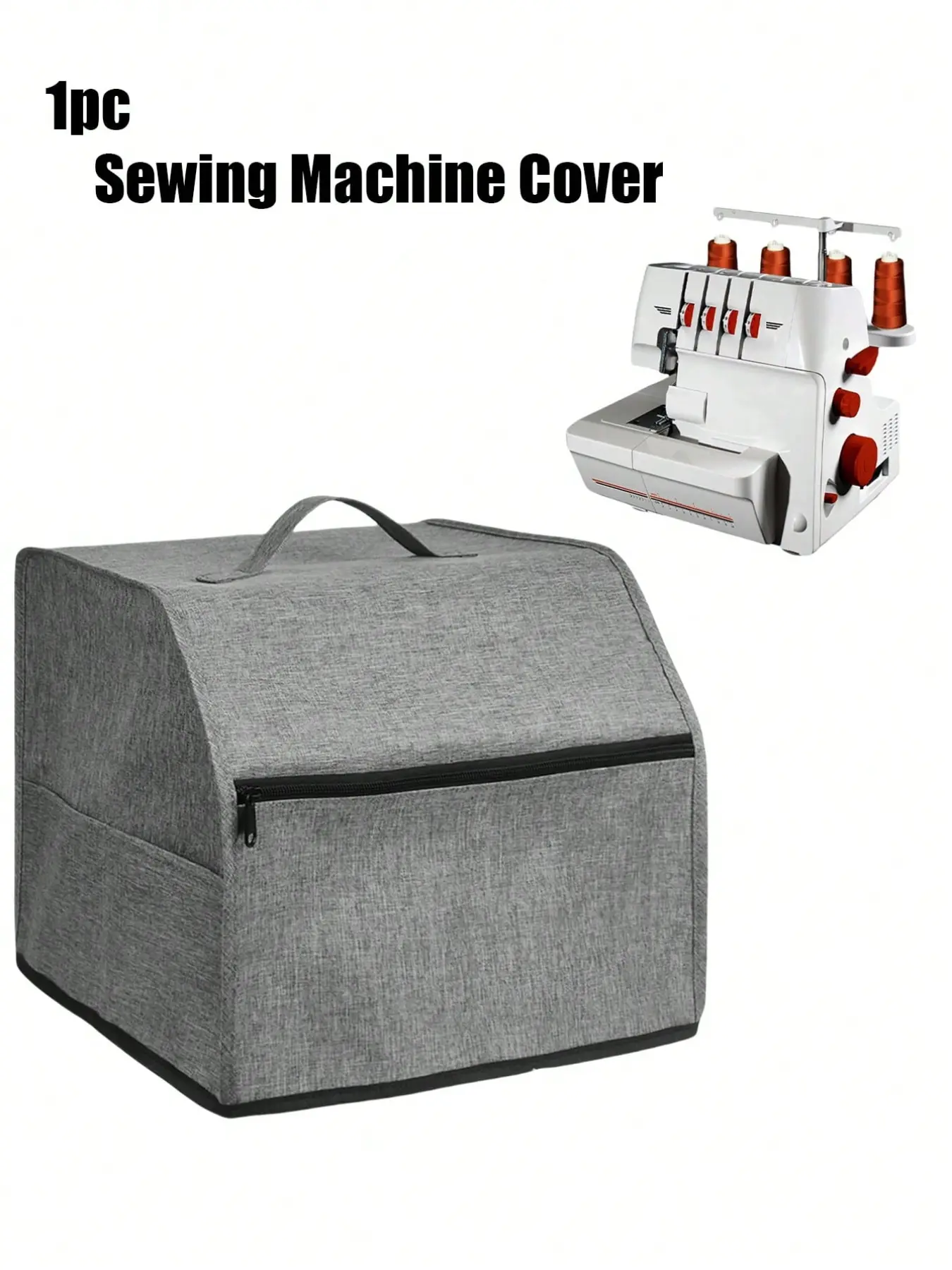 Dustproof and waterproof sewing machine cover, with pockets for storing sewing supplies, suitable for most standard sewing machines, sturdy and durable, can be used as kitchen decor, household item, Mother's Day gift, bedroom decoration