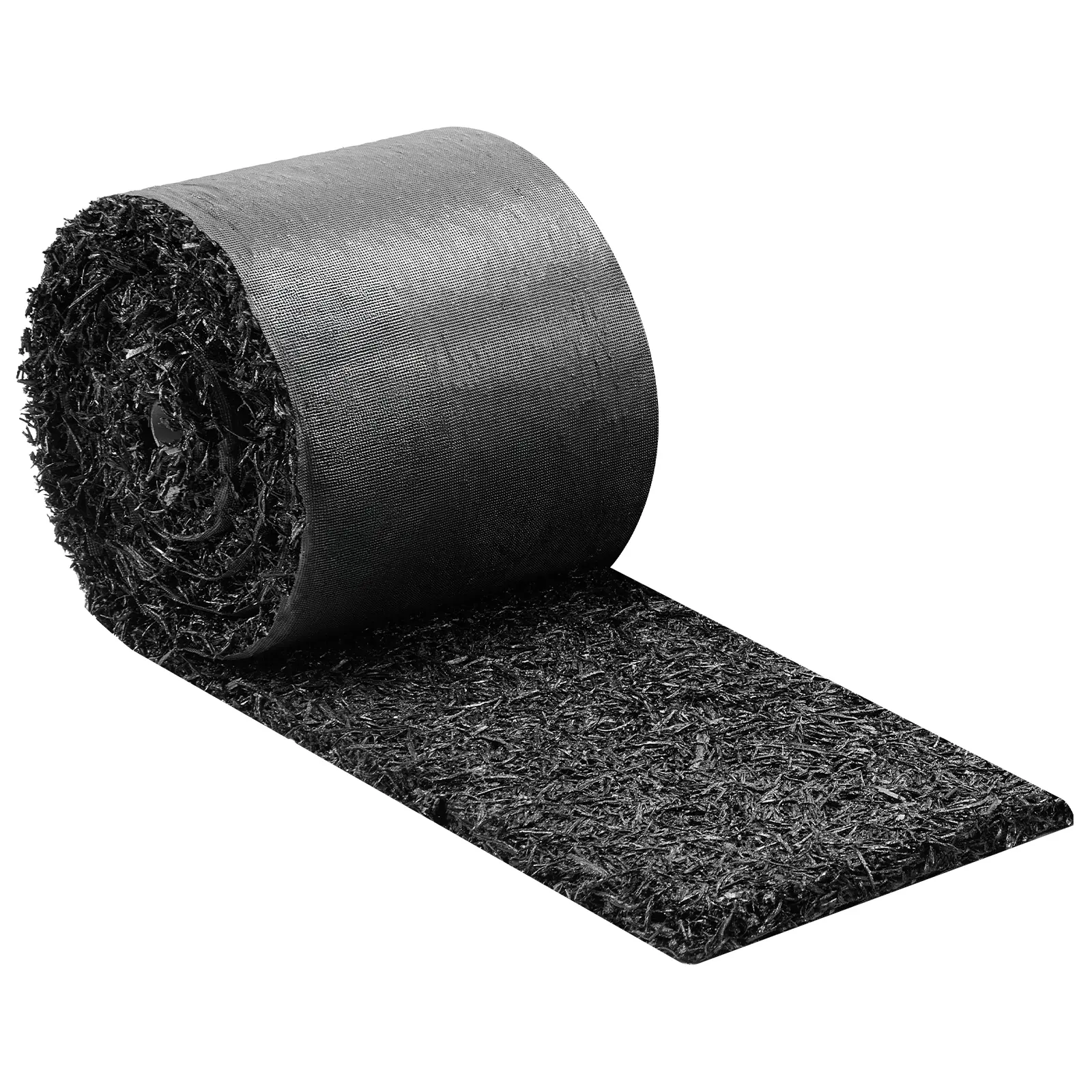 Rubber Mulch Mat Roll, Recycled Rubber Permanent Mulch Edging Border, Rubber (Recycled Tires) Construction, Say Goodbye to Muddy Areas, Effectively Blocks Weeds, Easy to Cut & Install