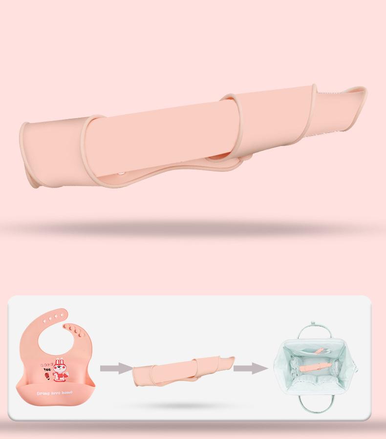 Food Grade Silicone Baby Bib, Ultra Soft Waterproof Feeding Bib for Toddlers