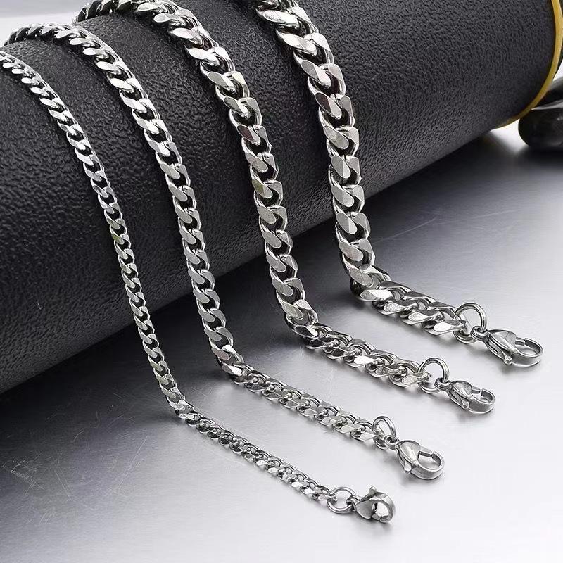Cuban chain bracelet men's hip-hop high street accessories hiphop cold trendy cool titanium steel couple jewelry