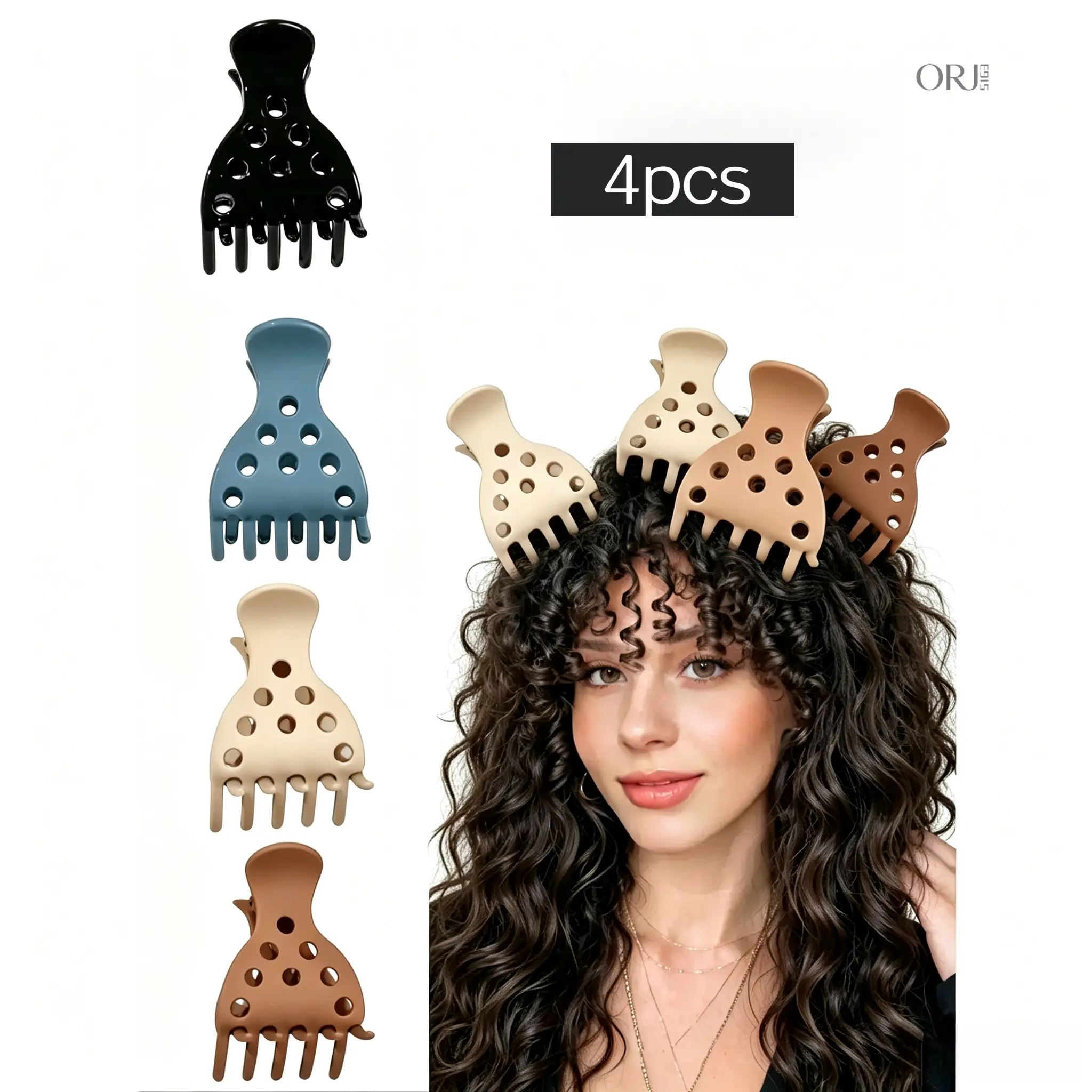 4/6 PCS Hair Root Lift Clips, No‑Crease Volume Styling Tools, Fluffy Hair Accessory for Thick Curly Hair, Women Daily Hairstyle & Makeup Essential Clips