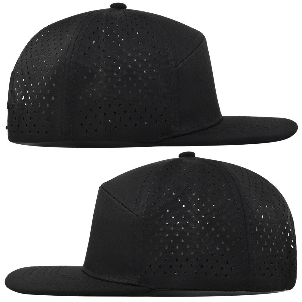 Cross-border 6-panel hard-brim flat cap adult mesh cap advertising hip-hop cap custom logo curved brim sunshade cap
