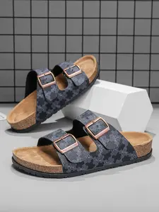 Women's Fashion Slippers Luxurious Cork Mules Vintage Buckle Casual Beach Sandals Unisex Trendy Couple Shoes Summer 2026 New Arrival