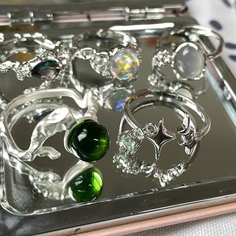 [Phantom Ring] French-style unique moonstone ring with a high-end feel, niche ins-style simple women's ring