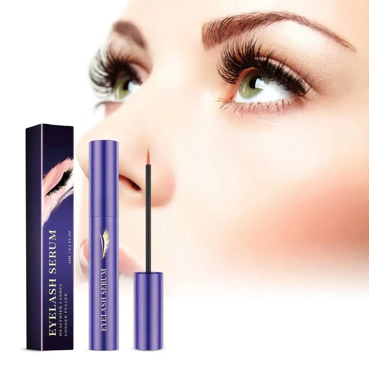 Lash Mascara for a Volumizing Curled Look, Smudge Proof Buildable Formula with a Glossy Black Finish, Gentle for Sensitive Eyes, Easy Apply, 3ml