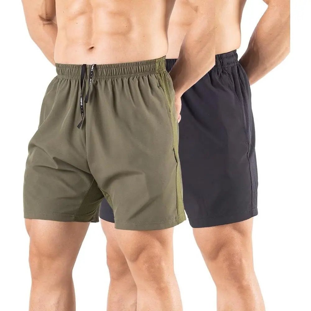 Women's 5" Active Camouflage Running Shorts 2-Pack, Quick-Dry Athletic Shorts with Zipper Pockets for Boxing, Hiking, Gym Workouts, 120% Spandex, Soccer, Boxing Wear, Breathable, Drawstring, Raw Hem