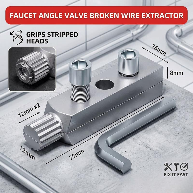 Tap Extractor Tool for Broken Screw and Pipe, Multi-functional Right Left Hand Thread Remover, New Design for Home Plumbing Repair
