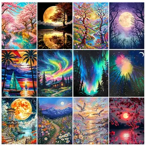 Diamond Art Painting Kits for Adults,  Landscape 5D Diamond Painting DIY Full Round Diamond Home Wall Decor Birthday Gifts 20x20in