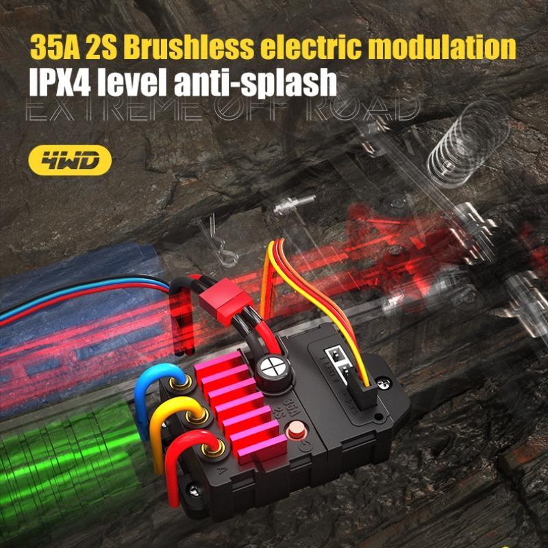 High-Speed RC Car Set, Brushless or Brushed Four-Wheel Drive, Drift 2.4g Remote Control Toy, Outdoor Play, Christmas Gift for Ages 14+, Brushless RC Cars