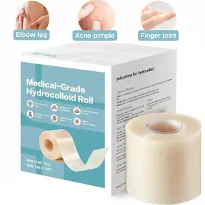 Hydrocolloid  roll tape acne patch bandage ,effectively covers acne and wounds to promote healing.  extra-large hydrocolloid patch bandage is self-adhesive, highly absorbent, flexible