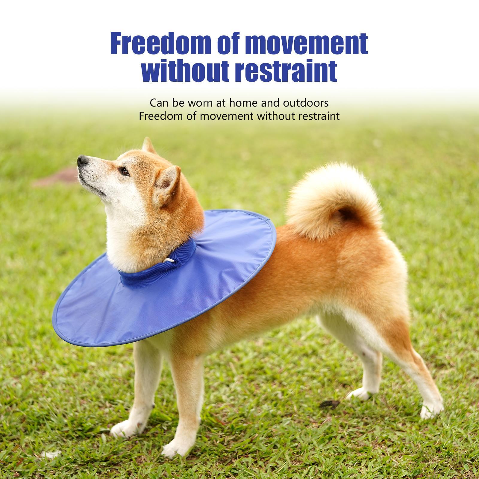 Dogs recovery collar, soft cone-shaped collar after surgery, waterproof and anti licking wound, adjustable, breathable E-collar, suitable for large/medium/small cats and dogs