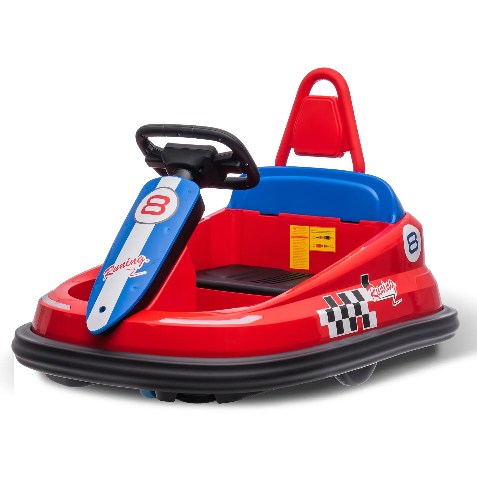 6V Electric Bumper Car for Toddlers Ages 2-6 – 360° Spin, 2 Speeds, Safety Belt, LED Lights, Music & Horn, Remote Control, Ride-On Toy – Birthday Gift