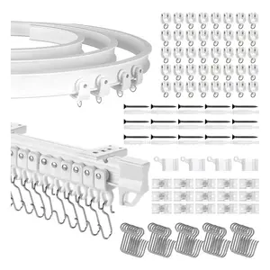 5m Flexible Ceiling Curtain Rail, Curved Bar with Roller, Ideal for Modern Home Decor, Easy Installation, Durable Design