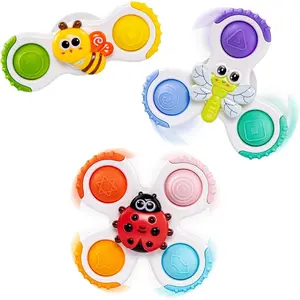 Baby Insect Suction Cup Spinner Travel for Kids Ages 1-3, Fidget Spinner for 1 Year Old Boy Girl 12 Months, Sensory Bath for Toddlers Infants Birthday Gifts