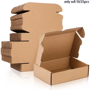 10pcs/25pcs Shipping Boxes, Mailers, Medium Size Mailbox 19x10x3 Cm, Large Corrugated Paper Bag 28x21x3.5 Cm, Gift Packaging, Small Gift Box, Postal Bags
