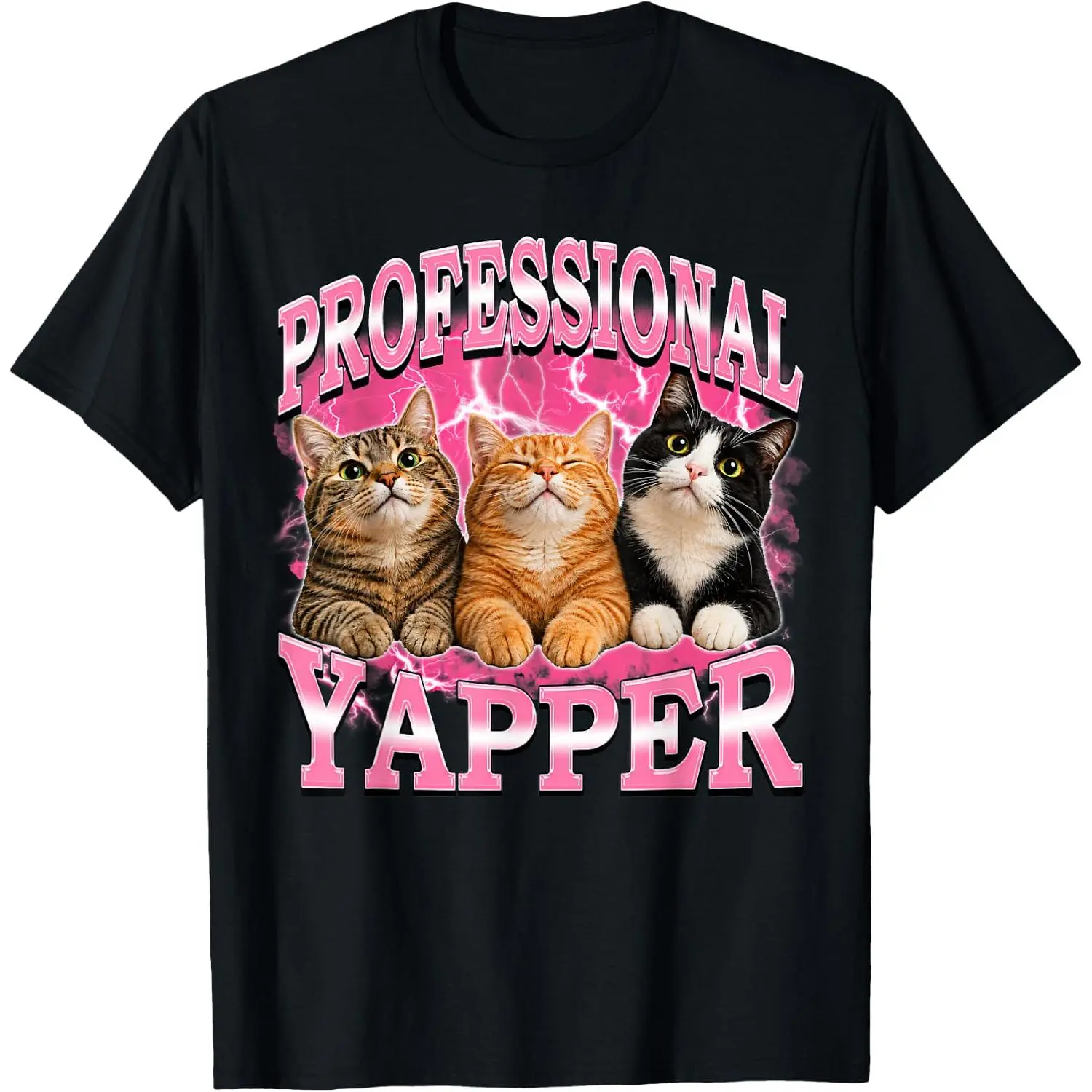 Professional Yapper Cat Funny Oddly Specific Dank Meme T-Shirt