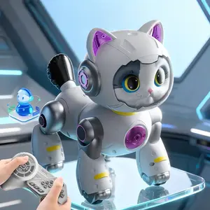 Intelligent Robot Cat - Remote Control, Special Effects Robot Cat, Dancing, Intelligent Programming Companion Toy Christmas Gift, Back to School Season Student Intelligent Toy, Dancing, Storytelling, Robot Pet, Robot