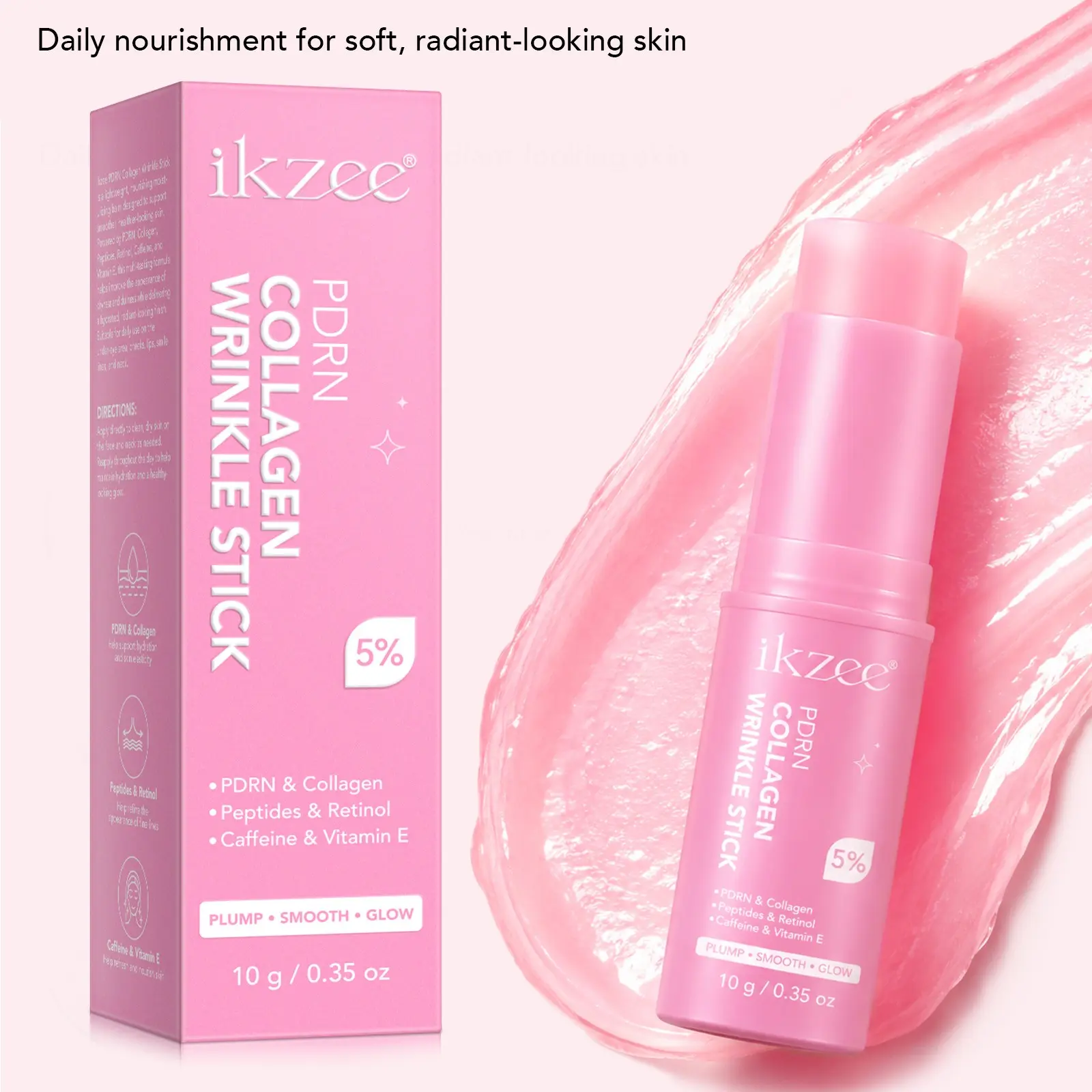 Collagen Multi-Effect Repair Stick 10g, Collagen Boosting Formula, Pdrn + Collagen + Peptides + Retinol, Anti Wrinkle Skin, Improves Dryness and Dullness, Lightweight Moisturizing Anti Aging, Portable Design